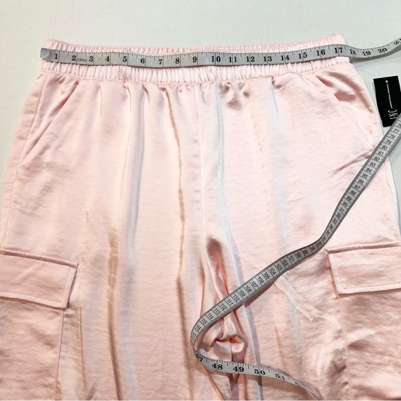 INC Pink Satin Jogger Pants Cargo Pockets, New w/ Tags, Size XL - Picture 11 of 15